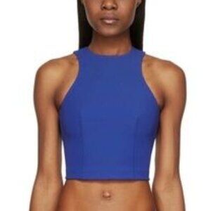 T by Alexander Wang royal blue high neck crop top size 2